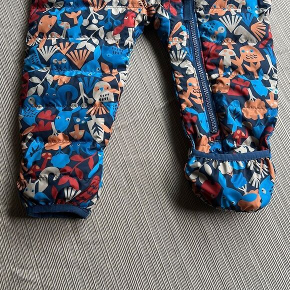 REI Insulated Down Baby Bunting Snow Suit 6-12 mo Unisex Woodland Friends Animal - Picture 4 of 8